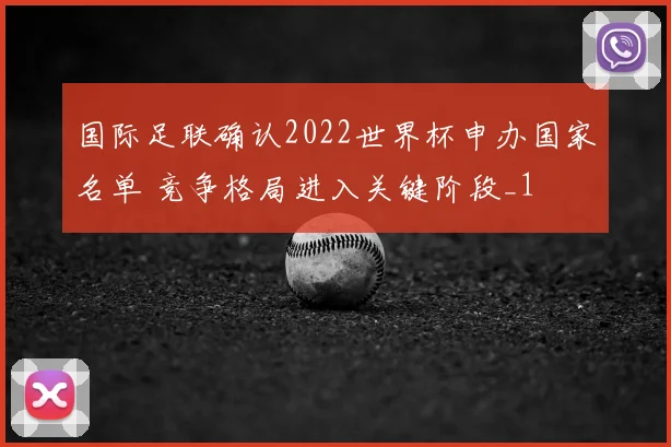 国际足联确认2022世界杯申办国家名单 竞争格局进入关键阶段_1