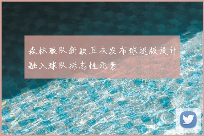 森林狼队新款卫衣发布球迷版设计融入球队标志性元素